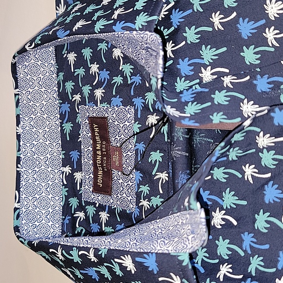 JOHNSTON & MURPHY PALM TREE PRINT MEN'S LONG SLEEVE SHIRT - Picture 6 of 13